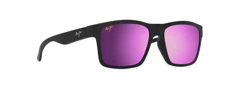 The Flats Sunglasses – Matte Black/Grey Frame, Maui Sunrise Lenses