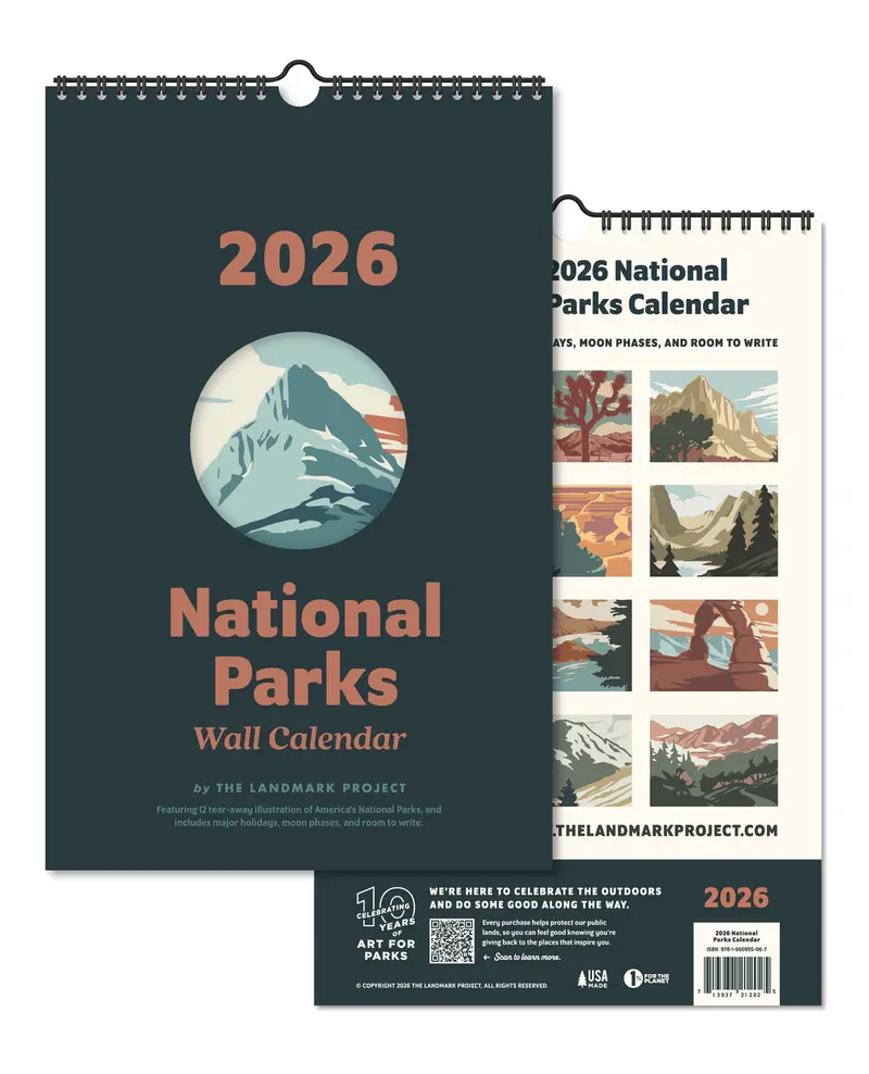 The Landmark Project 2026 National Parks Wall Calendar