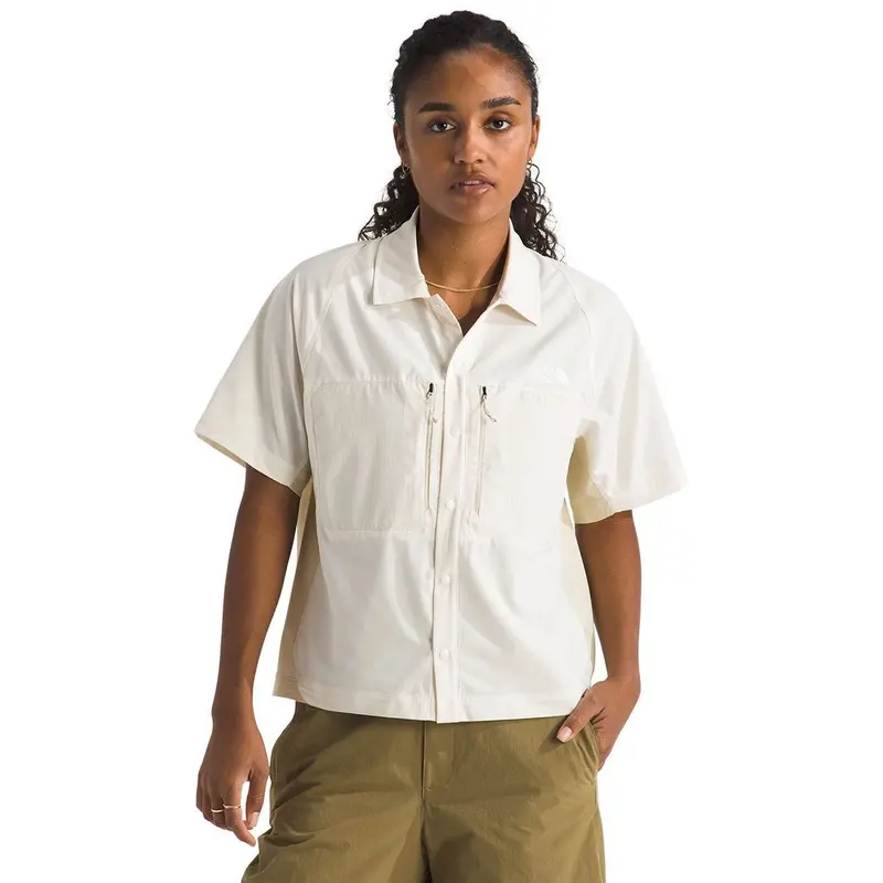 The North Face Trail Lightrange™ Women’s Long-Sleeve Performance Top – White Dune & Desert Stone