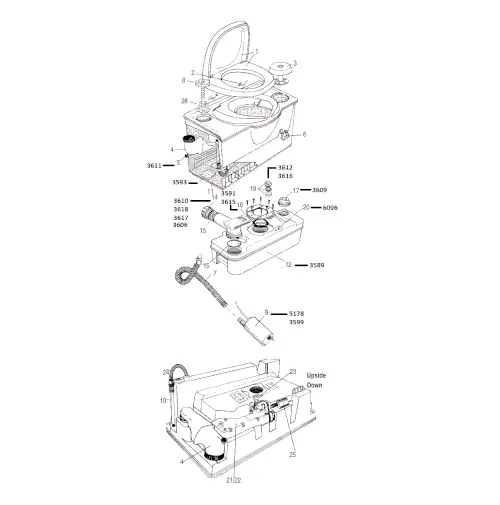 Thetford C2 Cassette Toilet Replacement Parts