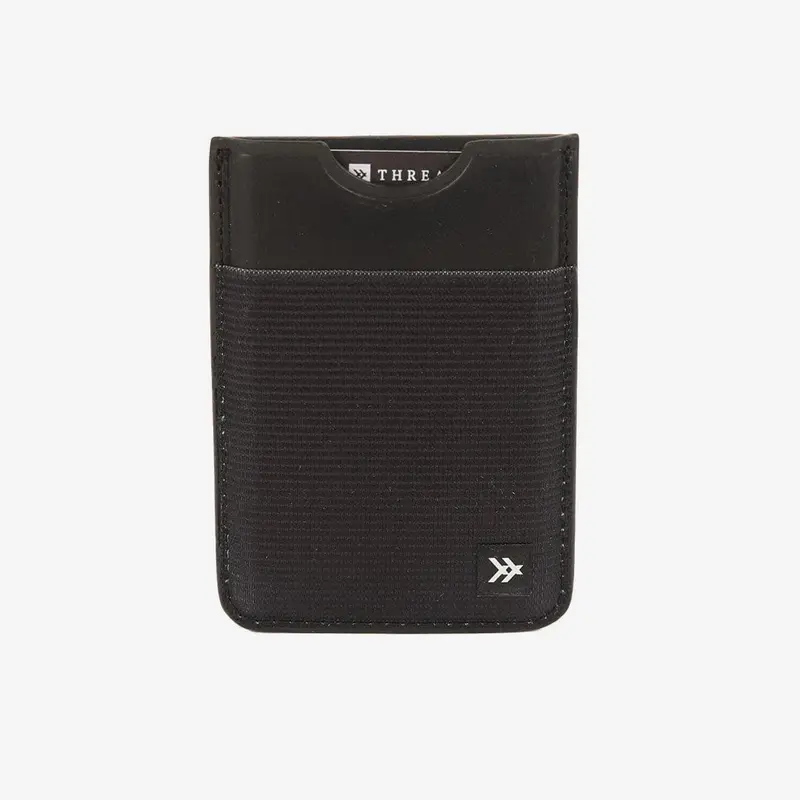 Thread Wallets Black Magnetic RFID-Blocking Slim Wallet