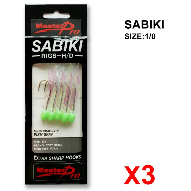 Three-Package Sabiki Rig Set – Hook Sizes 1/0, 2/0, and 3/0