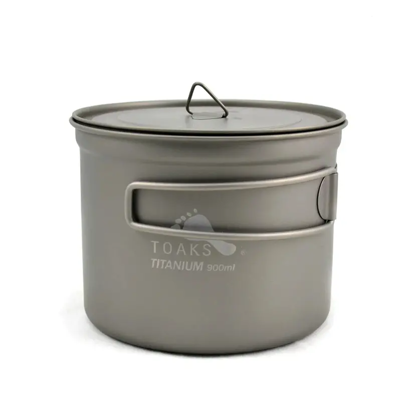 Titanium 900 mL Camp Pot – D115mm Diameter, Ultralight Cooking Essential