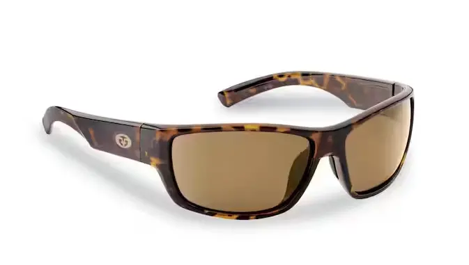 Tortoise-Frame Polarized Sunglasses with Amber Lenses