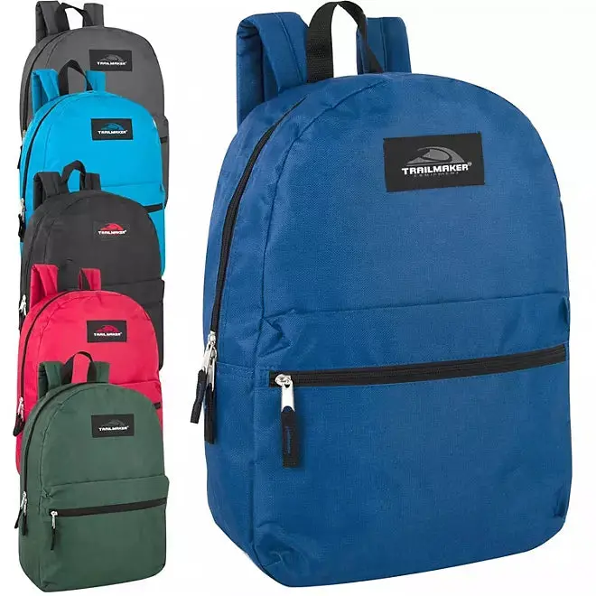 Trailmaker 17 Backpacks – 24-Pack in 6 Signature Colors for Schools or Teams