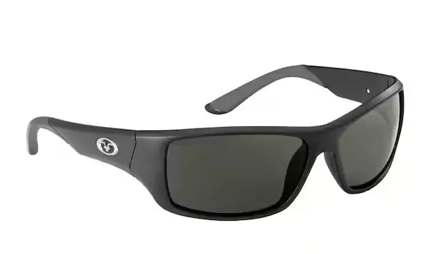 Triton Matte Black Polarized Sunglasses with Smoke Lenses