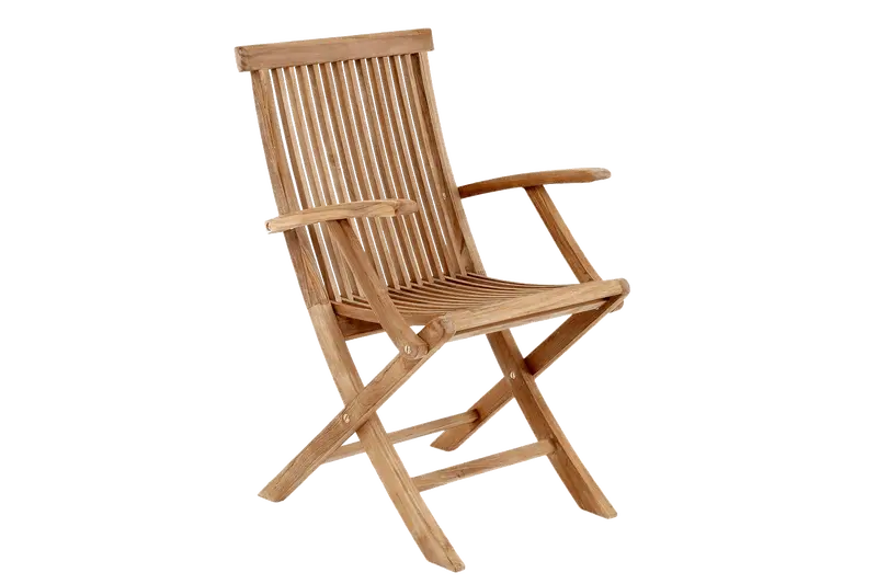 Turin Teak Armchair – Ergonomic Lounge Chair with Armrests