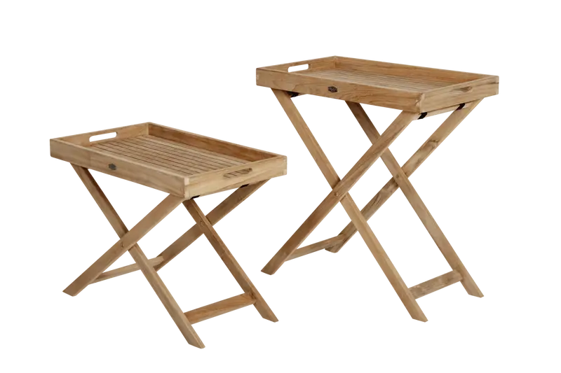 Turin Teak Serving Cart – 70 x 40 cm Compact Side Table for Entertaining
