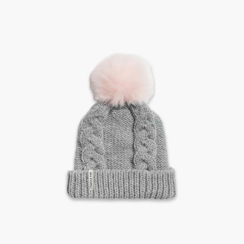 Turtle Fur Lizzy Youth Faux-Fur Pom Beanie