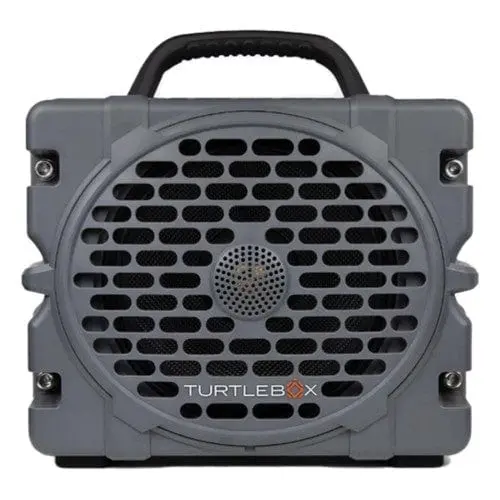 Turtlebox Grande Portable Speaker – Sleek Gray Waterproof Audio System
