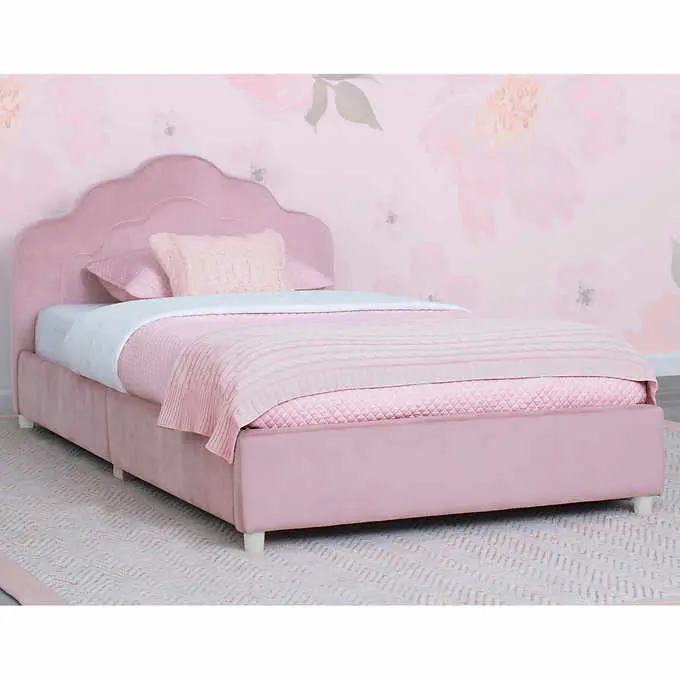 Twin-Sized Upholstered Bed Frame
