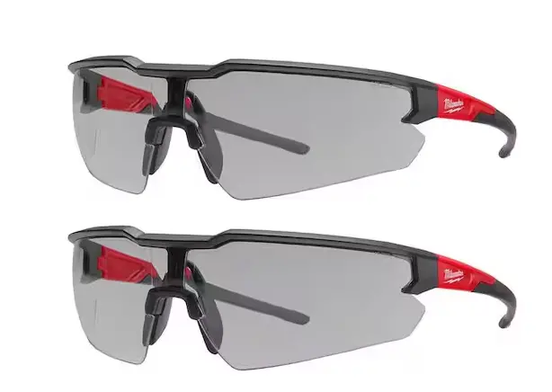 Two-Pack Gray Anti-Scratch Safety Glasses