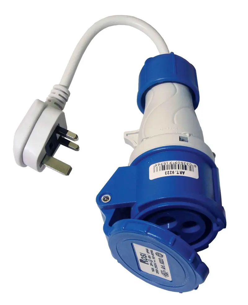 UK Mains Power Hook-Up Adapter for Caravans and Motorhomes