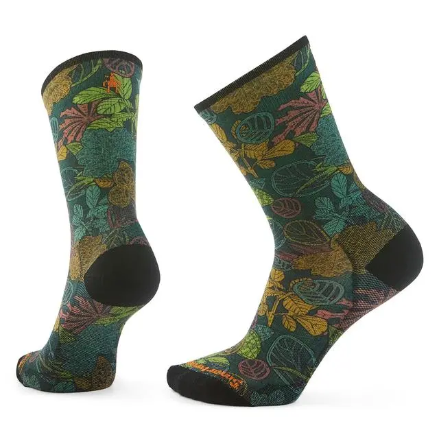 Unisex Bike-Themed Aloha Forest Print Crew Socks
