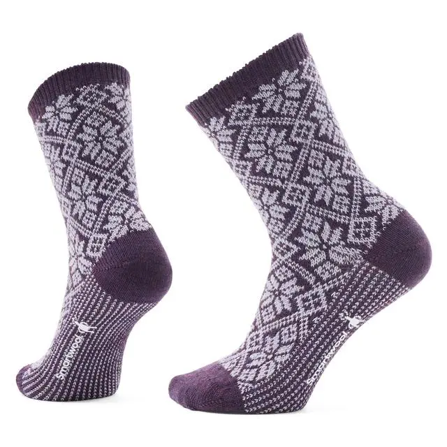 Unisex Cozy Crew Socks – Traditional Snowflake Design