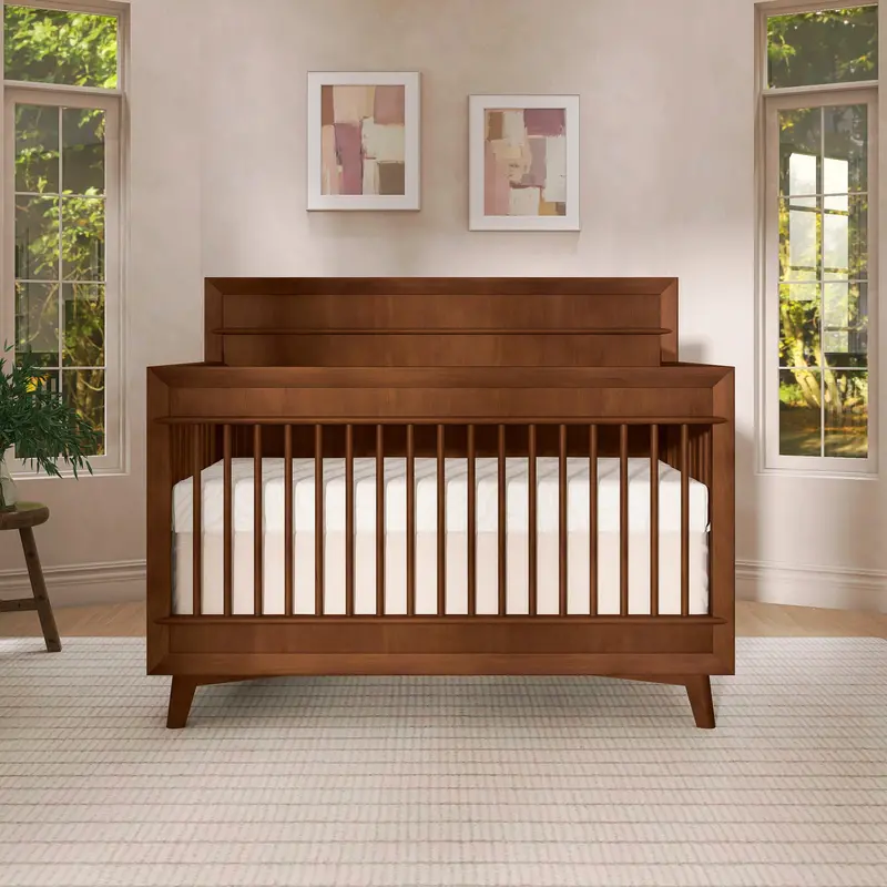 Venice 4-in-1 Convertible Crib in Walnut Finish