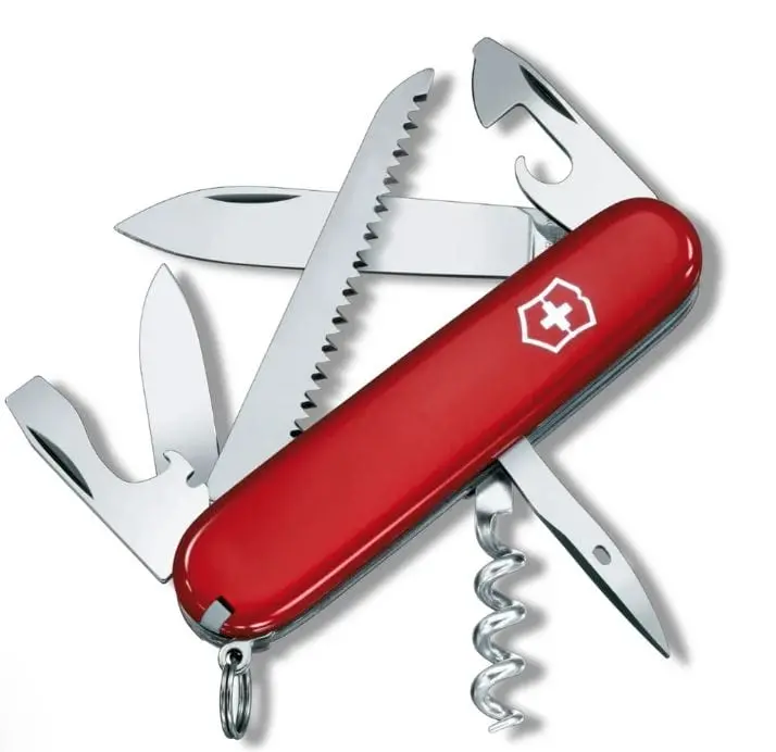 Victorinox Swiss Army Camper Pocket Knife – Red Handle