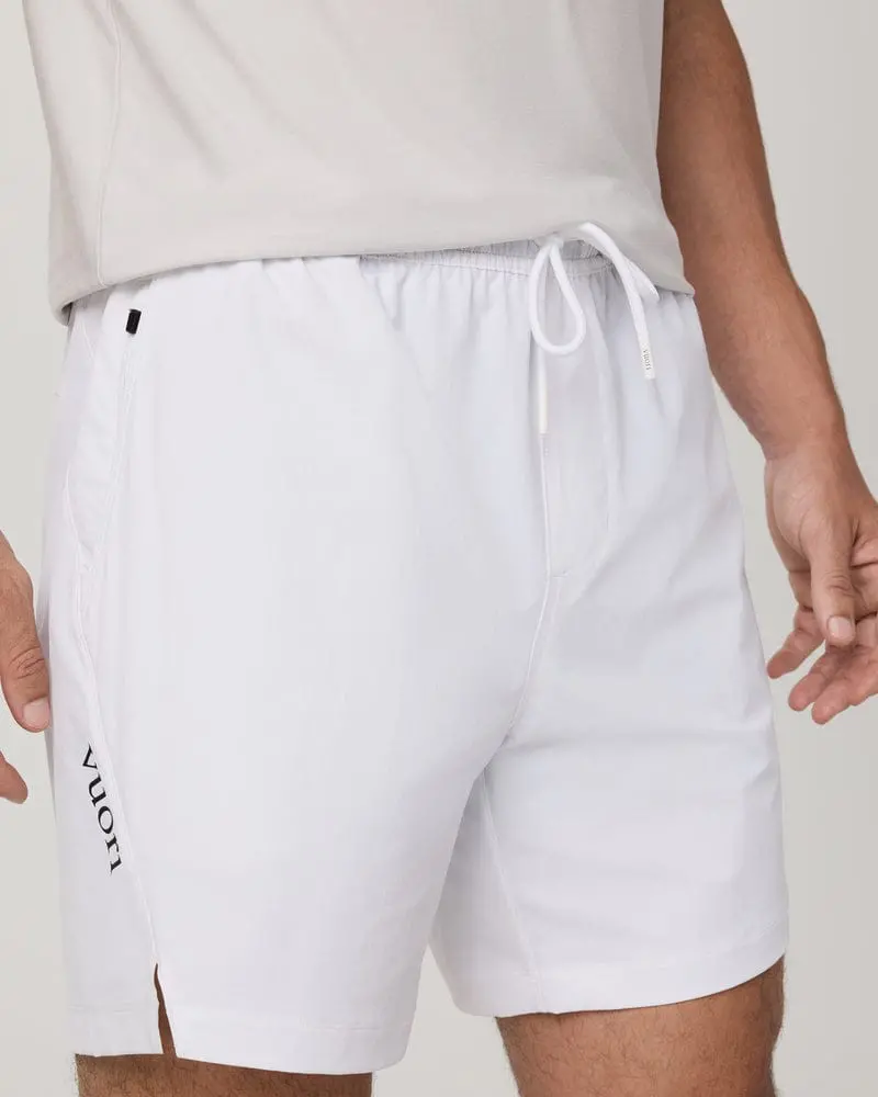 Vuori Crosscourt 7-Inch Unlined Short for Men – Bright White