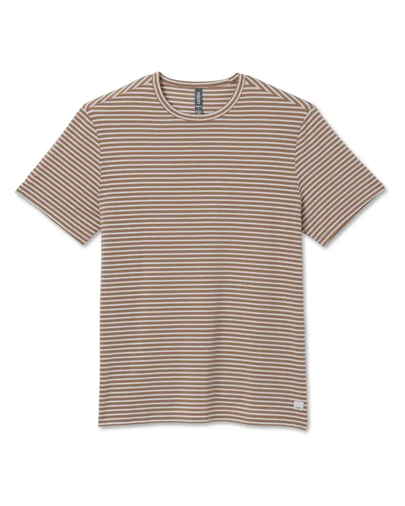 Vuori Current Stripe Short-Sleeve Tee – Men’s Breathable Cotton Blend