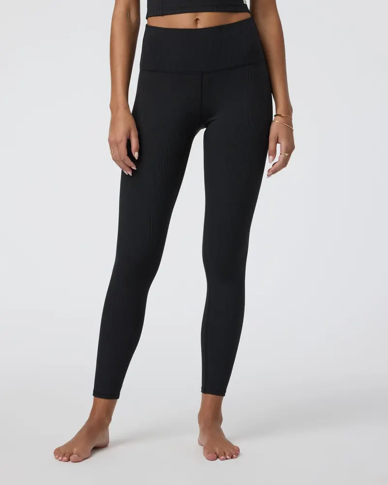 Vuori Inversion Rib High-Compression Leggings for Women – Black