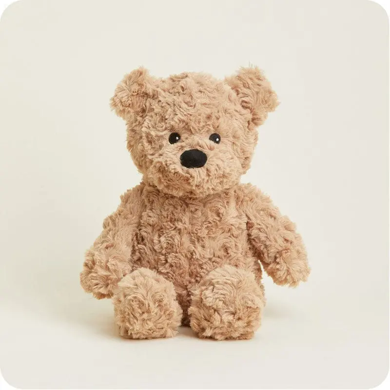 Warmies Brown Curly Bear Plush – Cozy, Microwavable Stress-Relief Toy