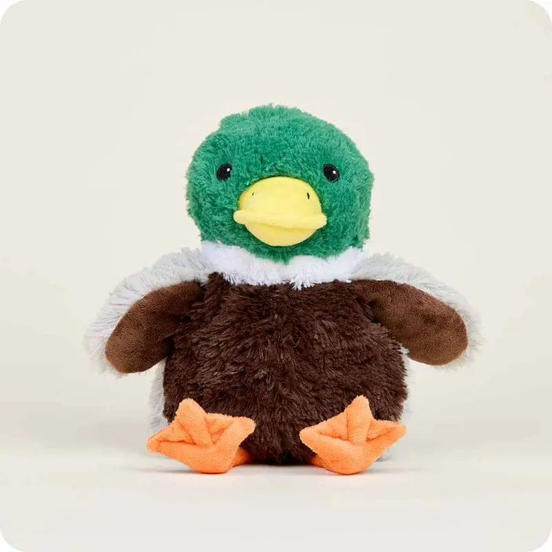 Warmies Mallard Plush Heating Pad – Microwaveable Soothing Stuffed Animal