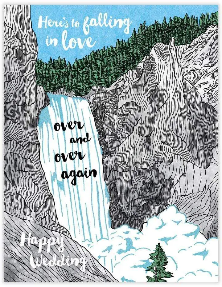Waterknot Nature-Loving Wedding Card: ‘Falling In Love’ Theme