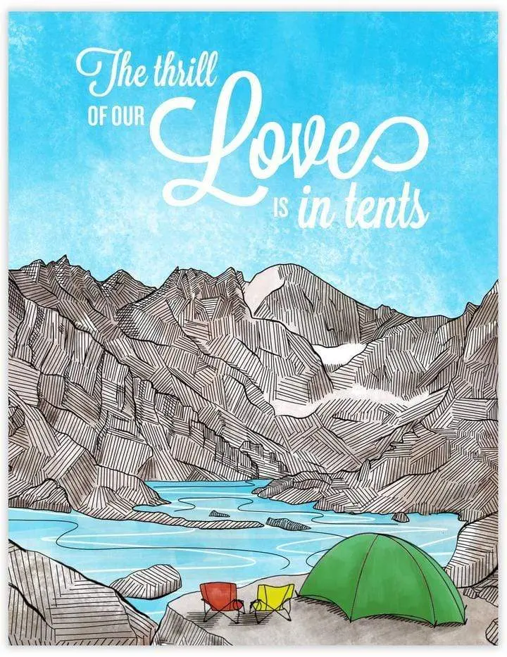 Waterknot Romantic Wedding Card: ‘Our Love Is In Tents’