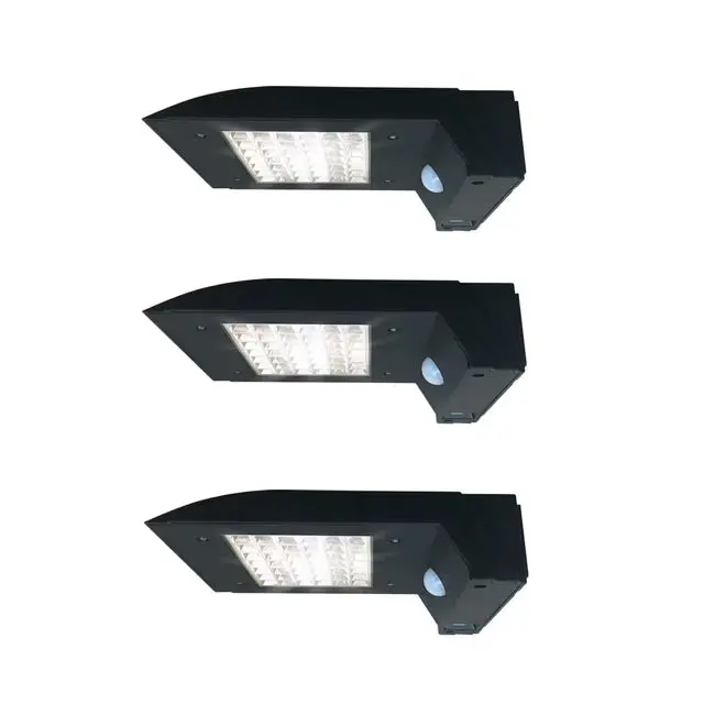 Weatherproof Solar-Powered Wall and Fence Lights with Motion Detection – 3-Pack