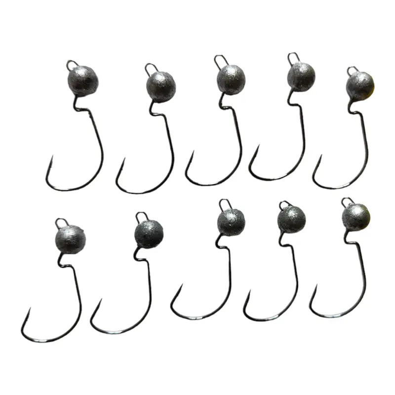 Weedless Chemically Sharpened Jig Heads – 10pcs (3g, 5g, 7g)