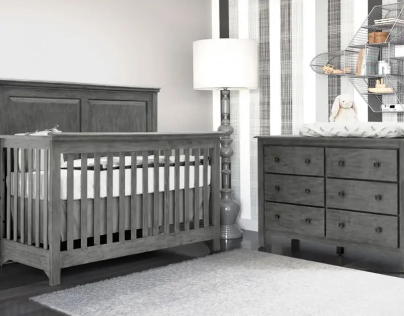Wesley Two-Piece Nursery Set – Soft Grey