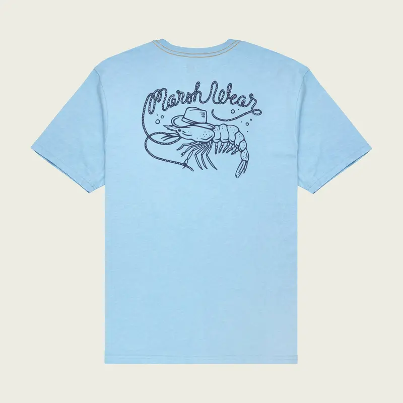 Western-Style Shrimp-Themed Graphic T-Shirt