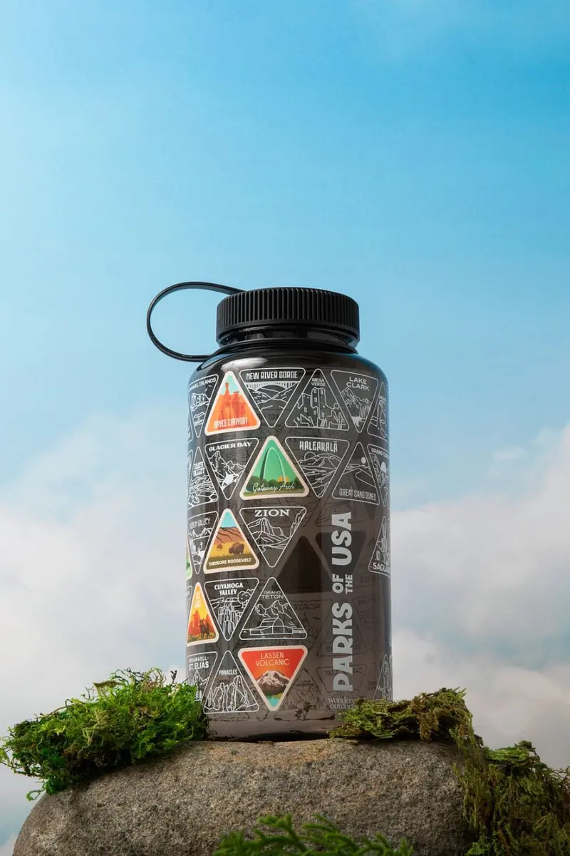 Wondery Parks of the USA Wide-Mouth Adventure Bottle – 32 oz Collector Edition