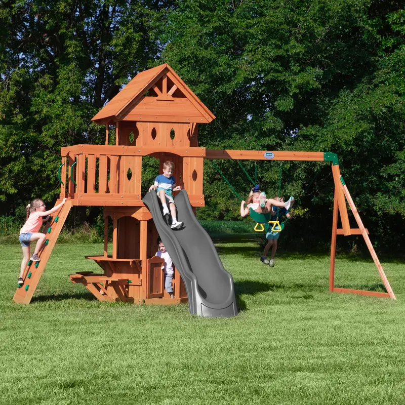 Woodland Nature-Themed Swing Set