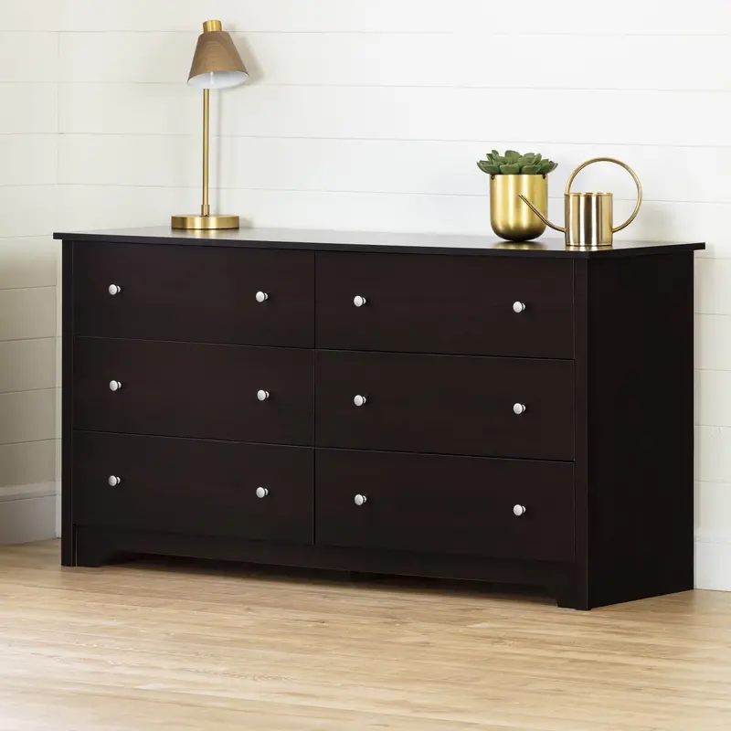 Xavier 6-Drawer Dresser in Java Finish