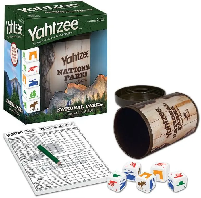 Yahtzee Game Featuring U.S. National Parks Theme