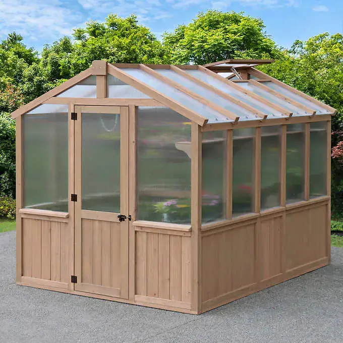 Yardistry 8 ft x 10 ft Aluminum Greenhouse with Polycarbonate Panels
