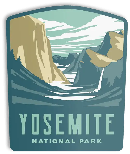 Yosemite National Park Illustrated Sticker