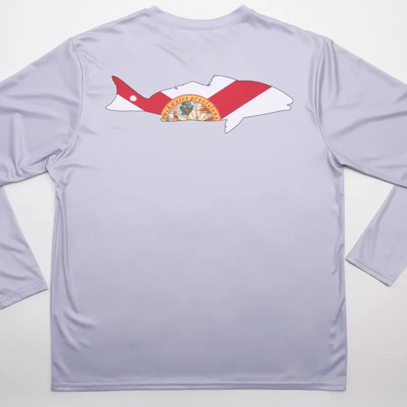Youth Redfish Flag Performance Long Sleeve Top